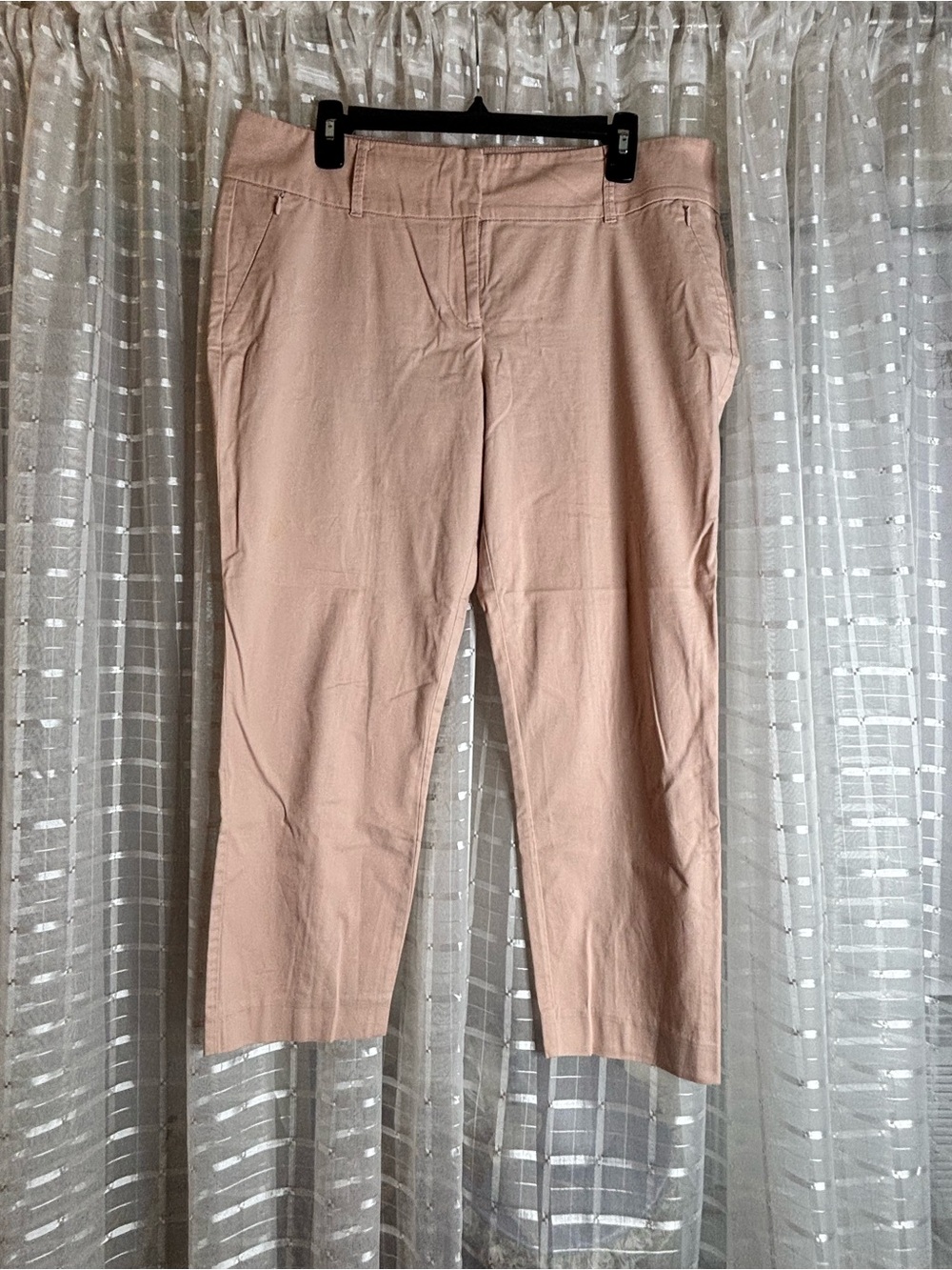 Ann Taylor Blush Pink High-Rise Trousers
